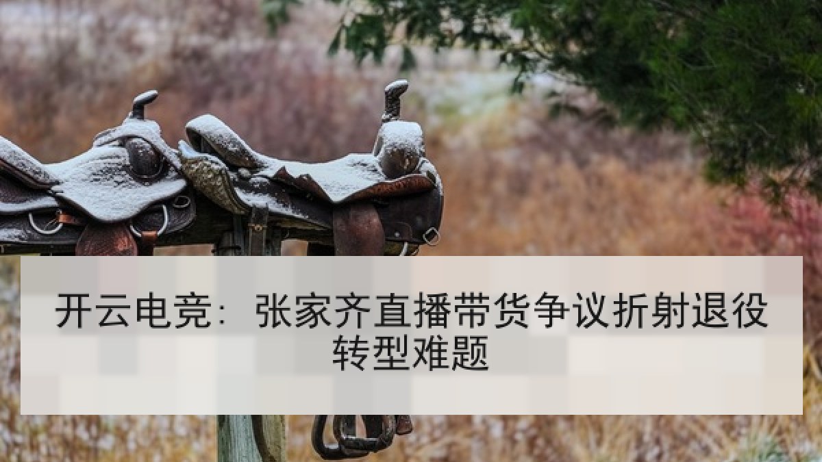 开云电竞: 张家齐直播带货争议折射退役转型难题